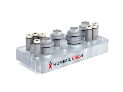 HUMIMIC Chip4 4+1器官雙迴路微流體晶片