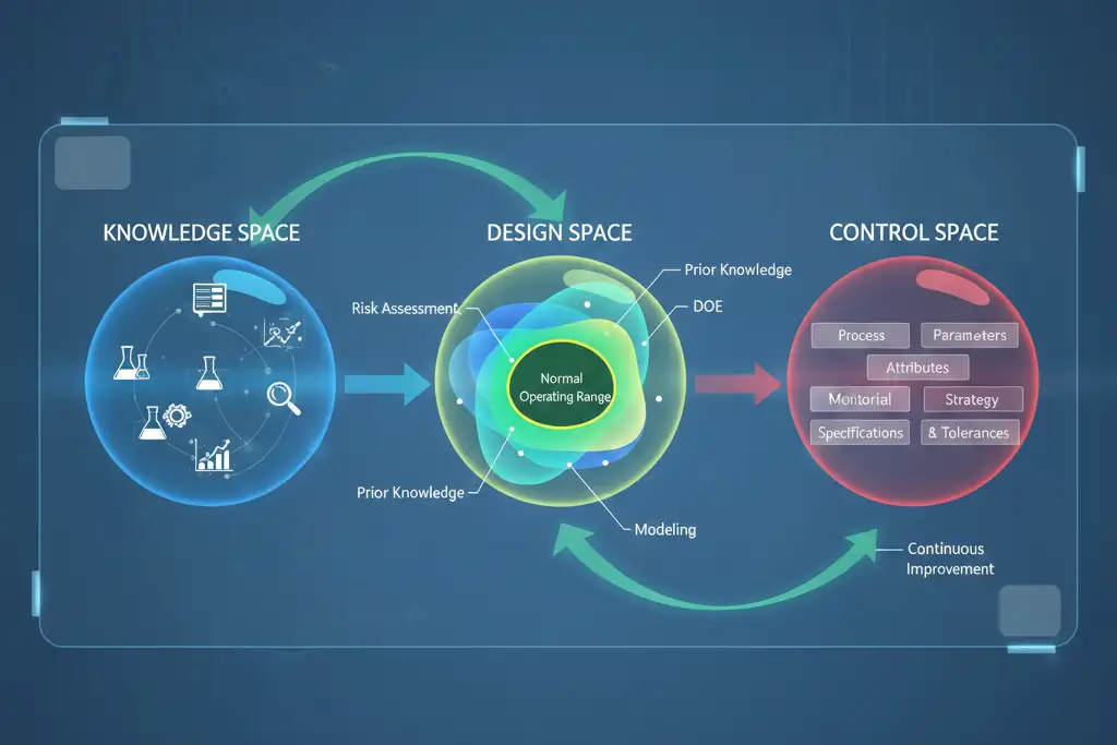 QbD Quality by Design 設計空間概念示意圖