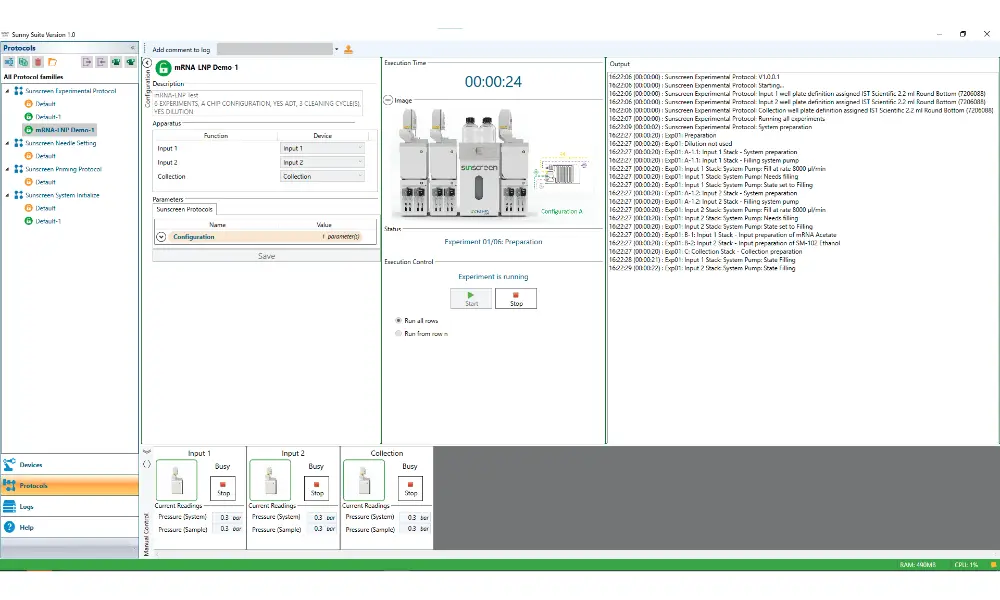 Sunny Suite Software interface